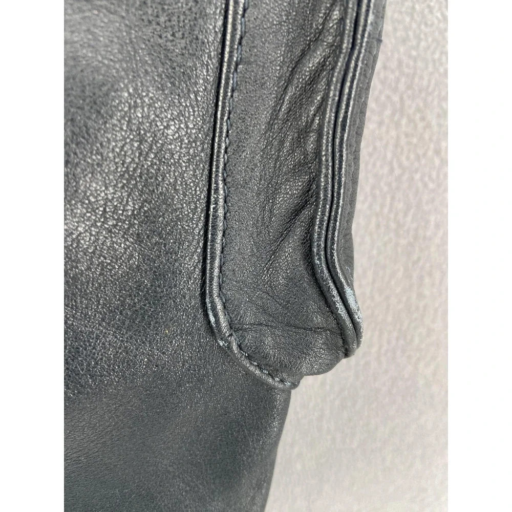 Dynamic MQP Pants Mens Black 32‎ US Motorcycle Leather Cargo Snap Leg Biker Y2K